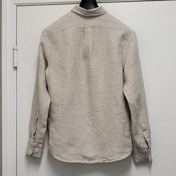 Banana Republic BR Mens Shirt 100% Linen Sze Small Button Up Long Sleeve Coastal - Picture 9 of 15